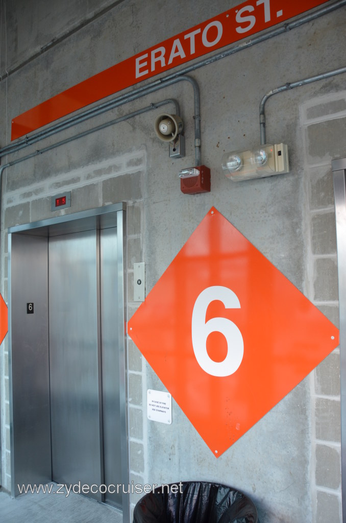 022: Parking, Erato Street cruise terminal, Elevator to checkin, New Orleans,