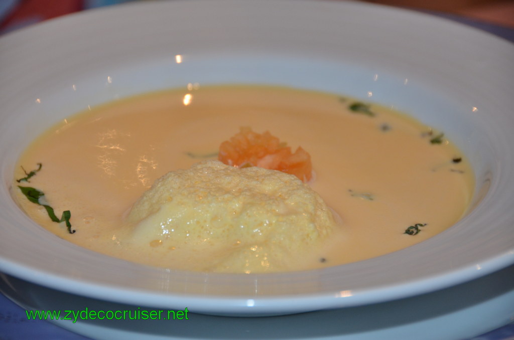 187: Carnival Conquest, Nov 19, 2011, Sea Day 3, Mango Cream Soup, 