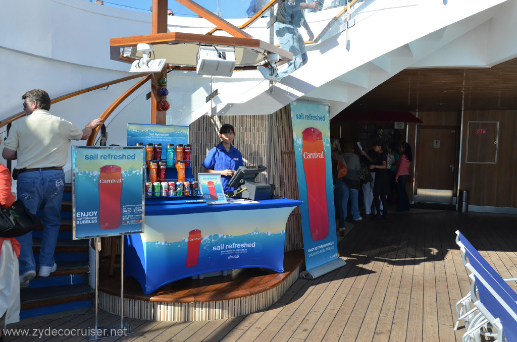 016: Carnival Conquest, New Orleans, Embarkation, Bottomless Bubbles