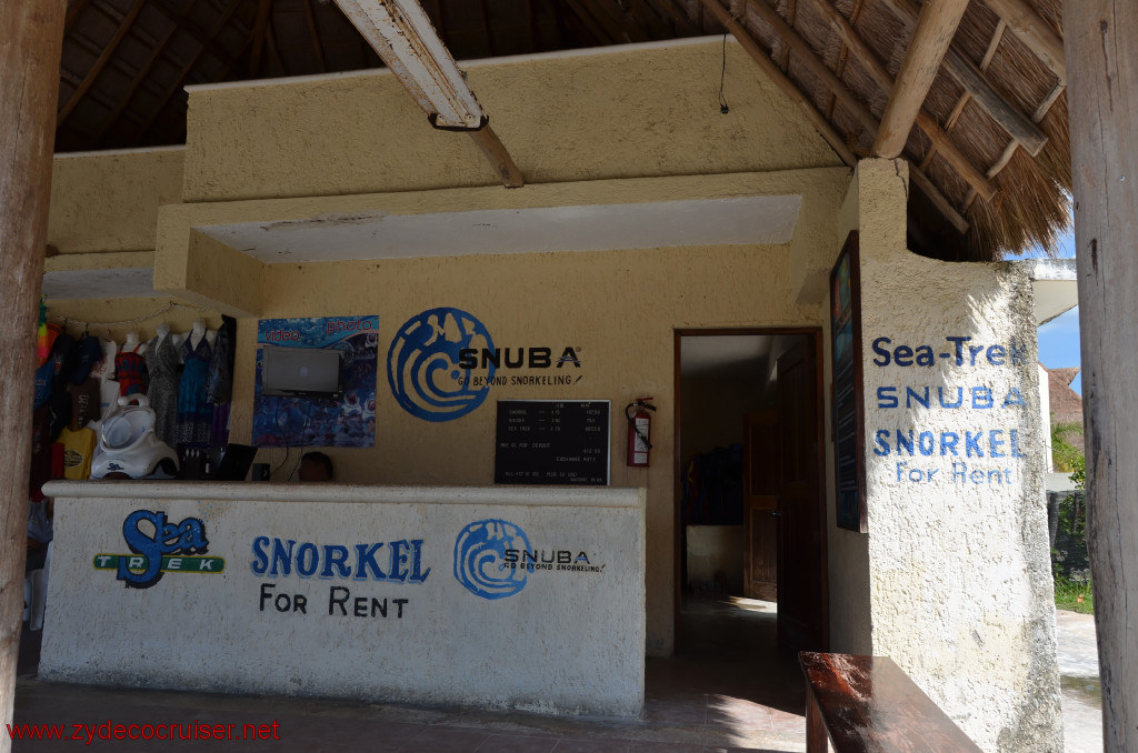 051: Carnival Conquest, Cozumel, Chankanaab, Sea Trek, Snuba, Snorkel for Rent. There are a number of other rental places that might be a better deal, 