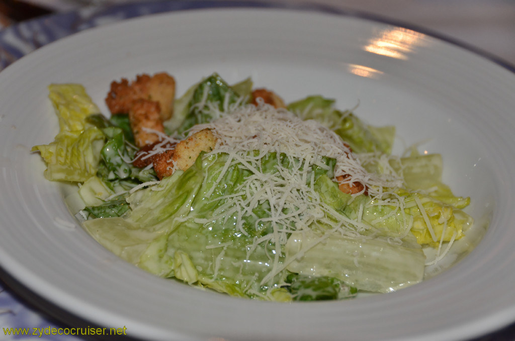 Carnival Conquest, Cozumel, MDR Dinner, Caesar Salad, 