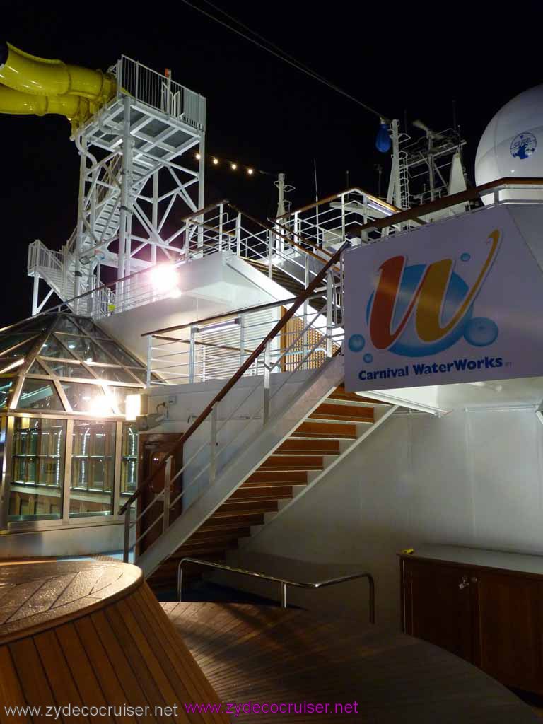 0438: Carnival Dream, Transatlantic Cruise, Barcelona - Carnival Dream at Night, Waterworks