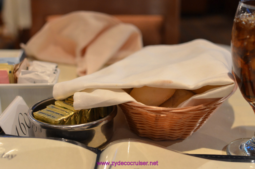 Carnival Elation, MDR Dinner, Basket of Bread and Butter, 