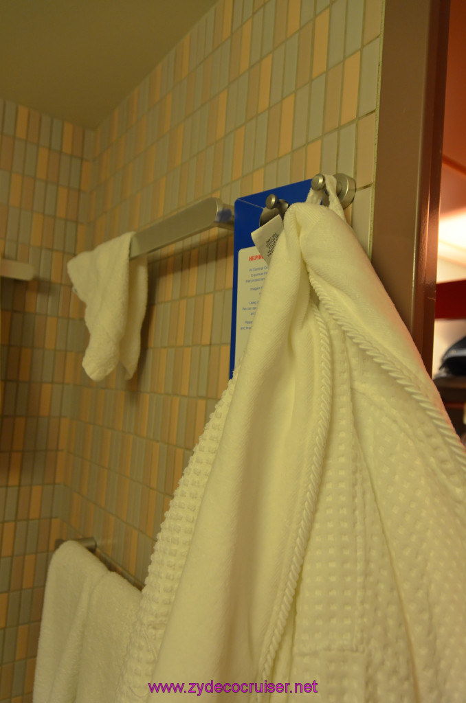 002: Carnival Elation, Fun Day at Sea 1, A convenient bathrobe hanger