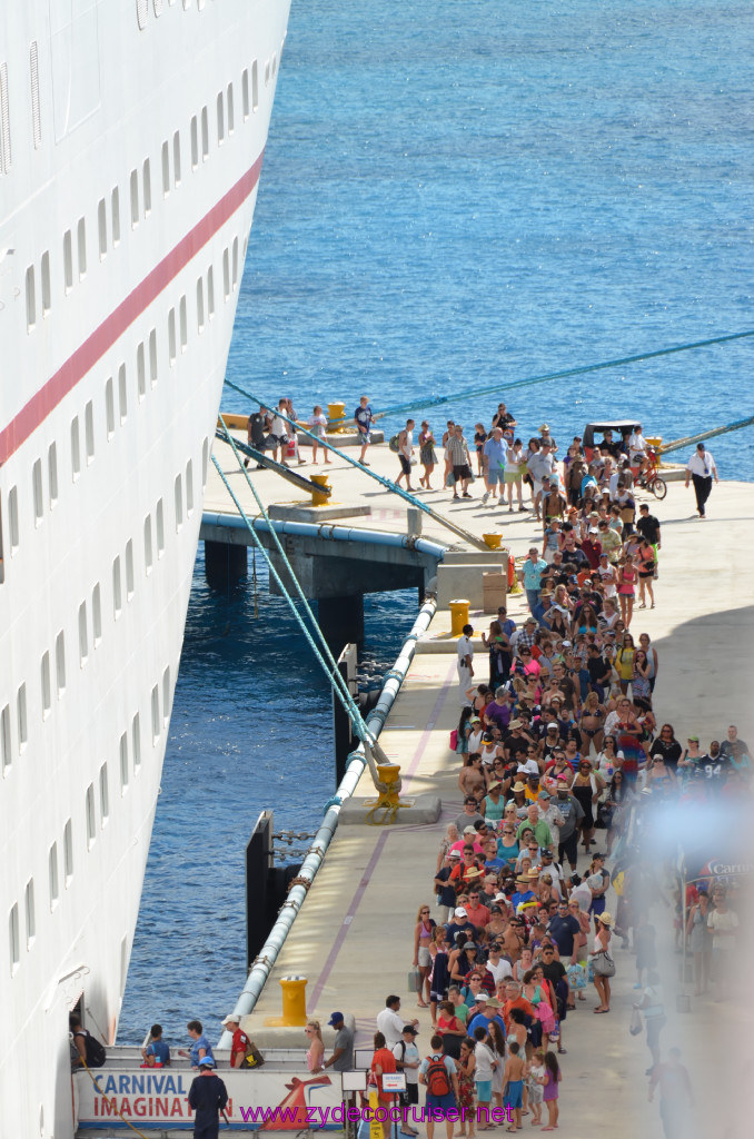 133: Carnival Elation Cruise, Cozumel, line for Carnival Imagination, 