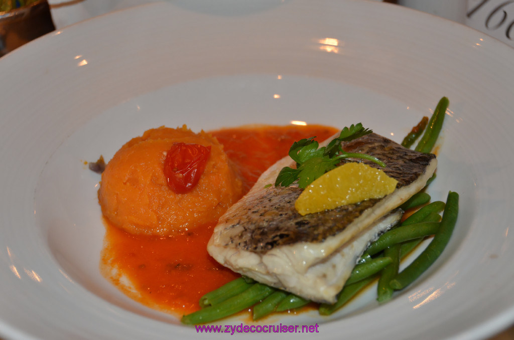 Carnival Elation, MDR Dinner, Seared Fillet of Redfish, 