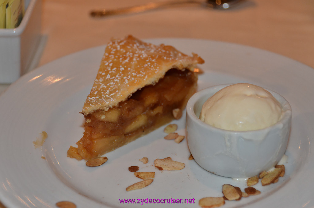 Carnival Elation, MDR Dinner, Old Fashioned Apple Pie, 