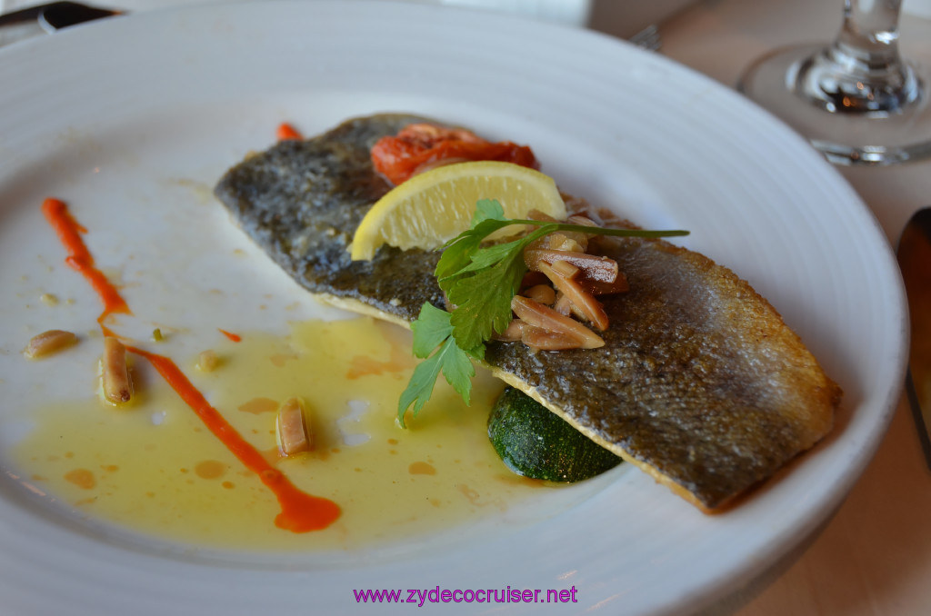 020: Carnival Elation, Fun Day at Sea 2, MDR Lunch, Pan Fried Filet of Idaho Rainbow Trout Almondine, 