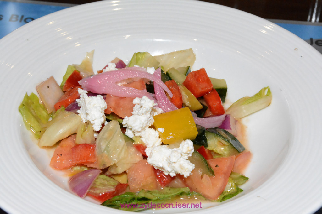 Carnival Freedom, American Table, Dinner 3, Greek Salad