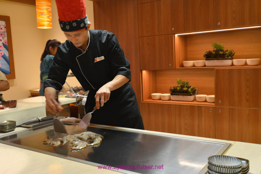 016: Carnival Horizon Transatlantic Cruise, Sea Day 1, Bonsai Teppanyaki, 