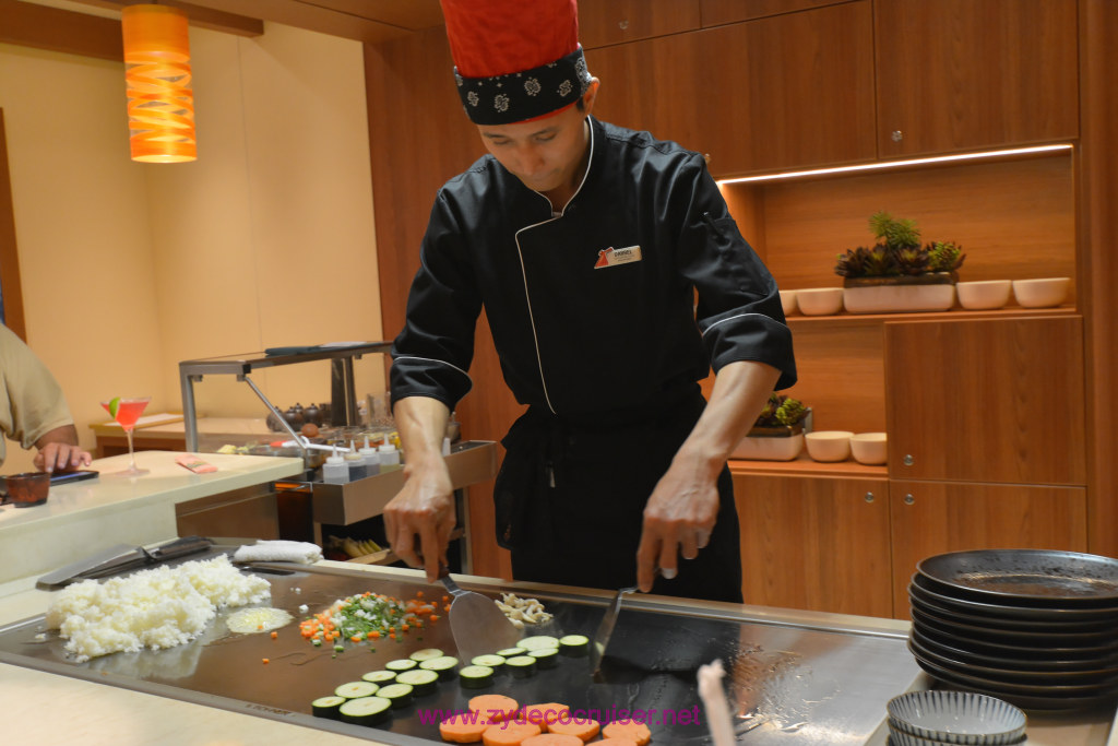 024: Carnival Horizon Transatlantic Cruise, Sea Day 1, Bonsai Teppanyaki, 