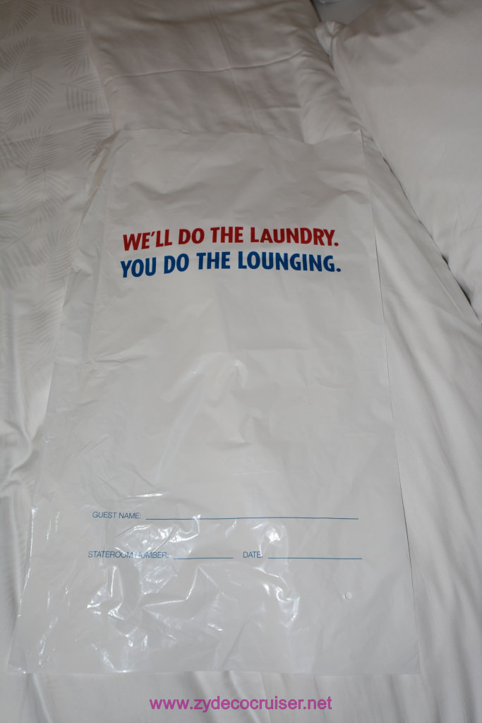 494: Carnival Horizon Transatlantic Cruise, Malaga, Plastic instead of paper launder bags