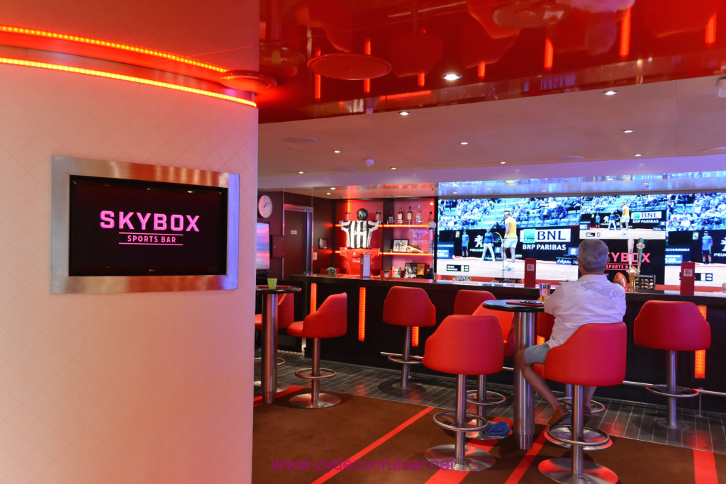 005: Carnival Horizon Transatlantic Cruise, Sea Day 3, Skybox Sports Bar