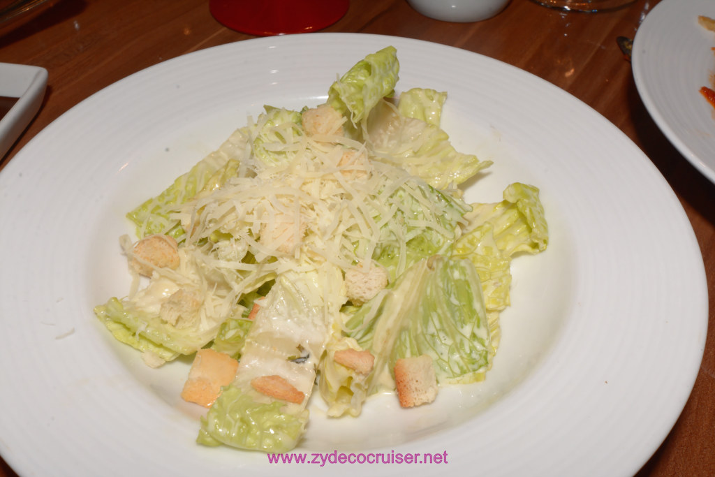 053: Carnival Horizon Transatlantic Cruise, Sea Day 3, MDR Dinner, Caesar Salad