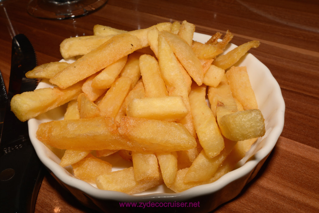 006: Carnival Horizon Transatlantic Cruise, Sea Day 8, Last Day, MDR Dinner,  French Fries, 