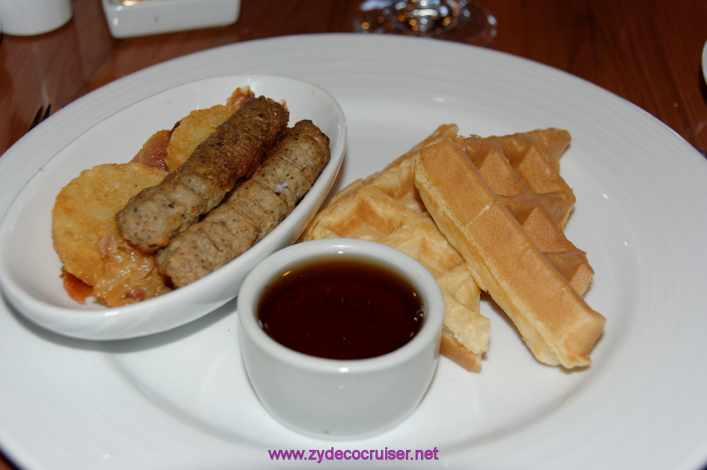 001: Carnival Imagination, Ensenada, MDR Breakfast, Waffles, Pork Sausage, Hash Browns