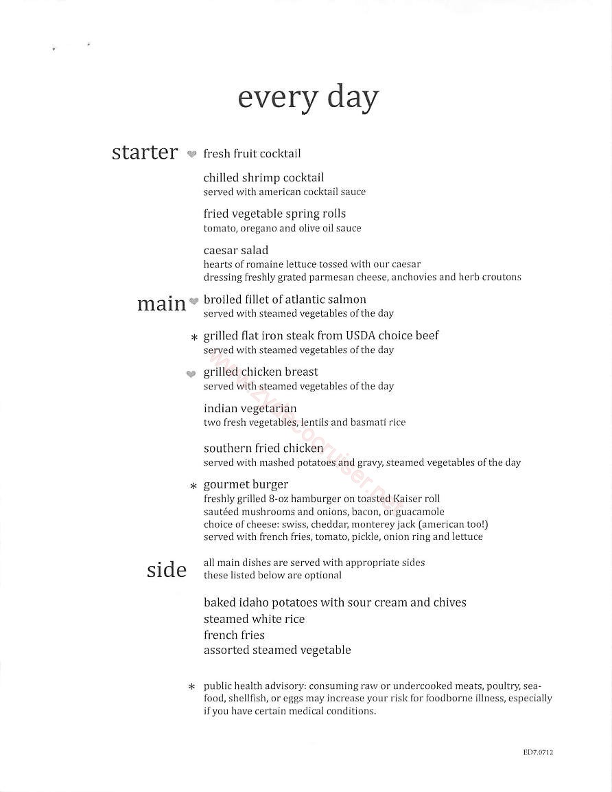 Day 1 Every Day Menu
