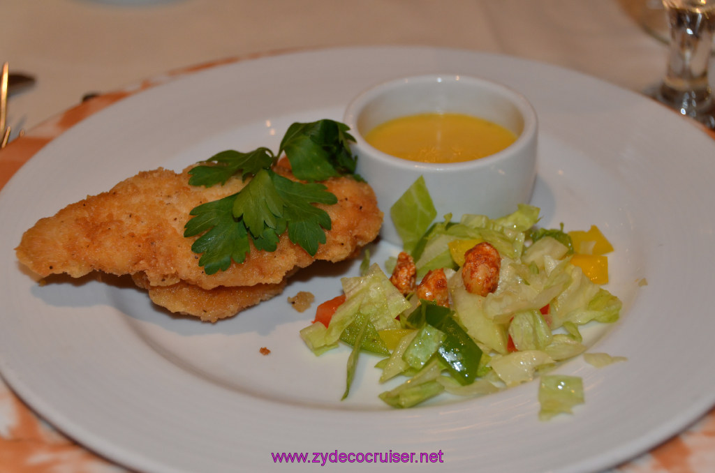 Fried Chicken Tenders, Marinated Cucumber and Lettuce