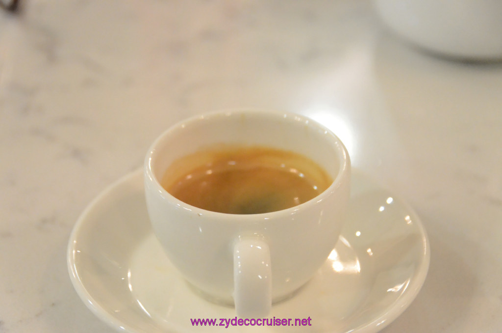 048: Carnival Legend, British Isles Cruise, Dublin, Malahide Castle, Avoca Cafe, my espresso, 