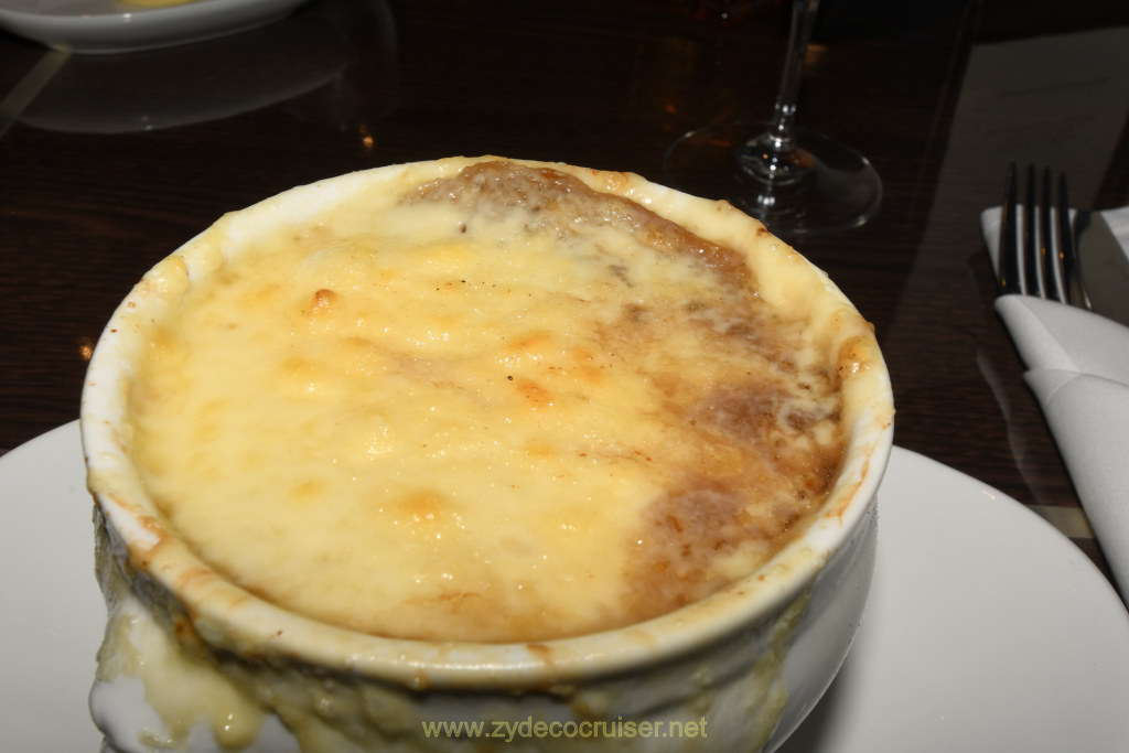 128: Carnival Legend, Fahrenheit 555 Steakhouse, Onion Soup