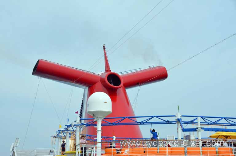 085: Carnival Magic Inaugural Cruise, Sea Day 1, Funnel