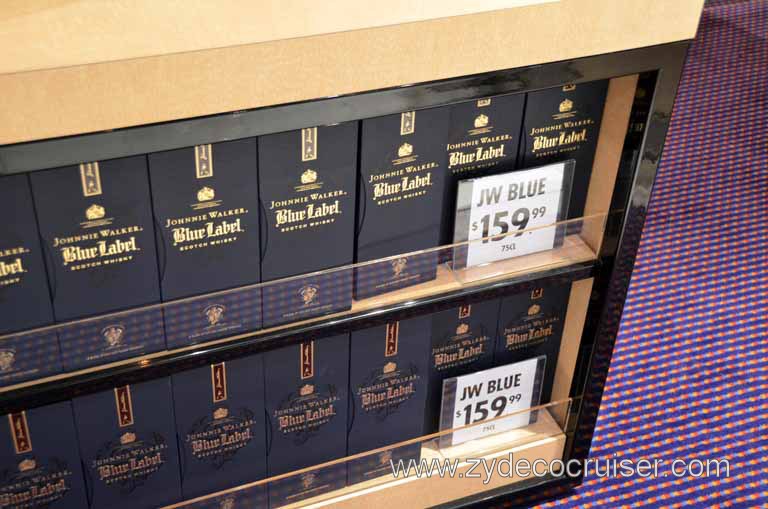 070: Carnival Magic, Inaugural Cruise, Sea Day 2, Johnnie Walker Blue, "Duty Free" Liquor