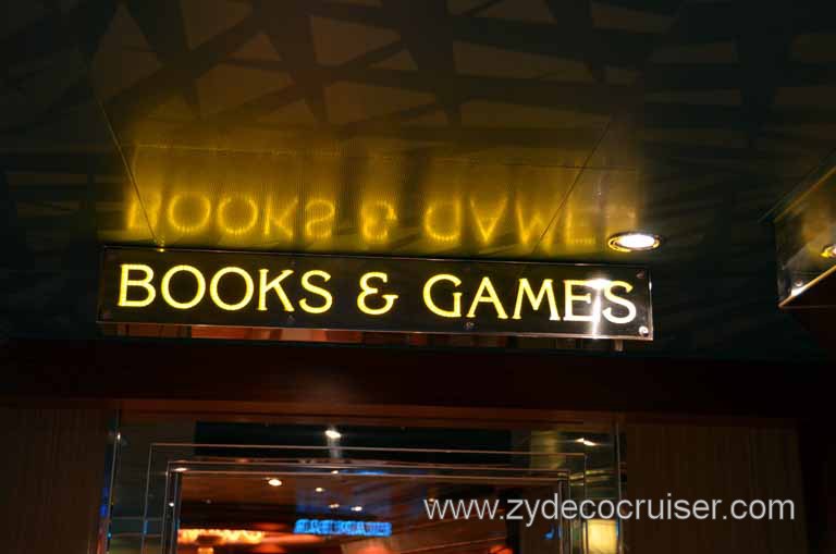 044: Carnival Magic Inaugural Voyage, Monte Carlo, Sea Day 3, Books and Games