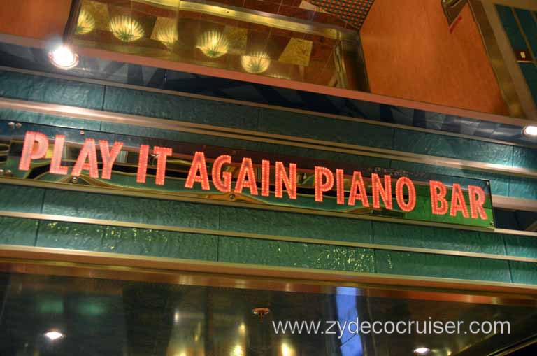 098: Carnival Magic Inaugural Voyage, Monte Carlo, Sea Day 3, Play It Again Piano Bar