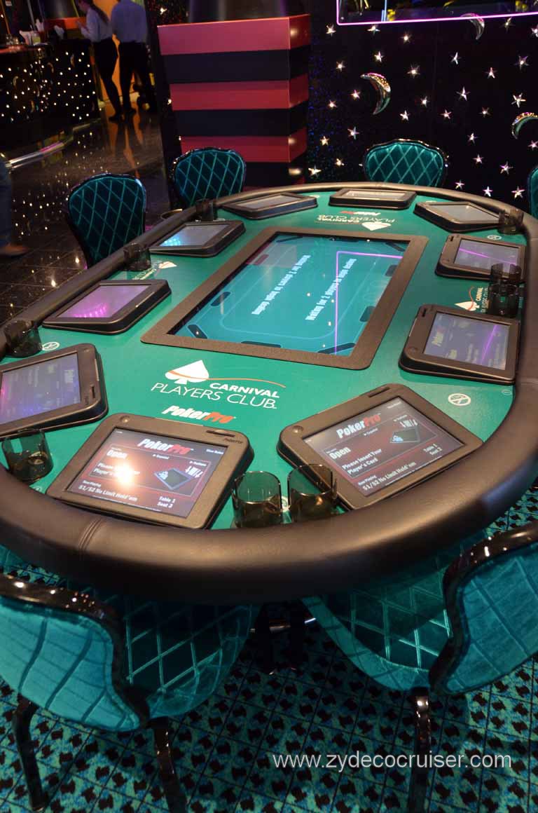 143: Carnival Magic Inaugural Voyage, Monte Carlo, Sea Day 3, Hat Trick Casino Poker Table