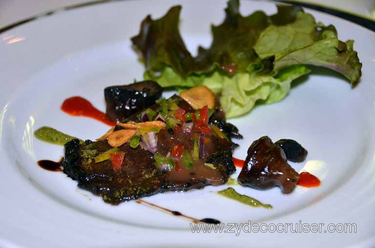 235: Carnival Magic Inaugural Voyage, Monte Carlo, Sea Day 3, Dinner, Grilled Portabello Mushroom and Handpicked Mesclun Lettuce