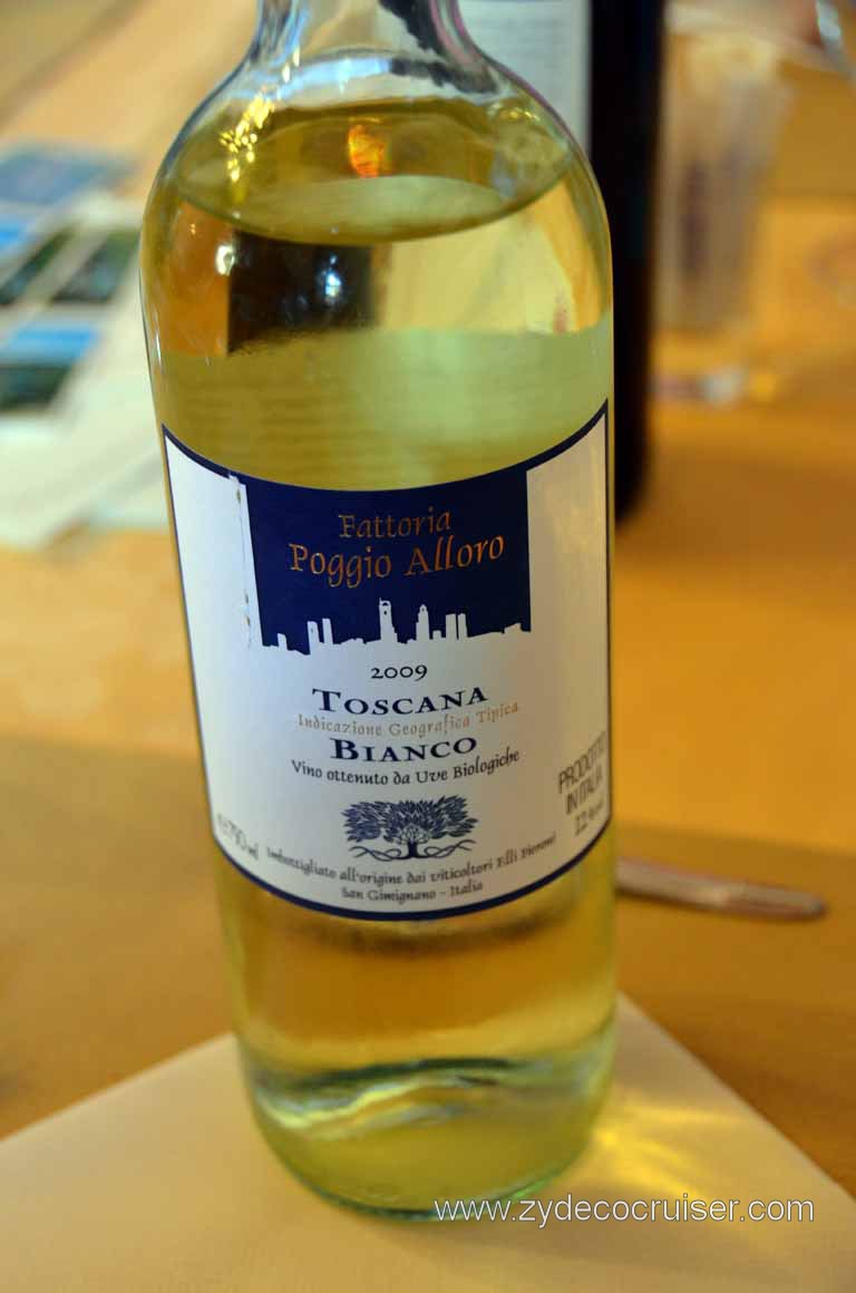 145: Carnival Magic, Mediterranean Cruise, Livorno, Essence of Tuscany Tour, Lunch, Fattoria Poggio Alloro, Toscana Bianco