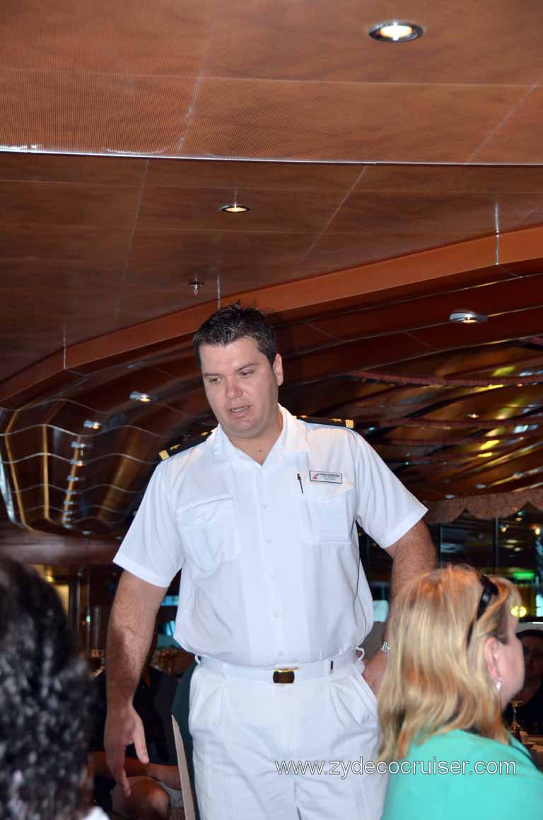 045: Carnival Magic, Mediterranean Cruise, Sea Day 1, Galley Tour, Assistant Maitre d' Dan