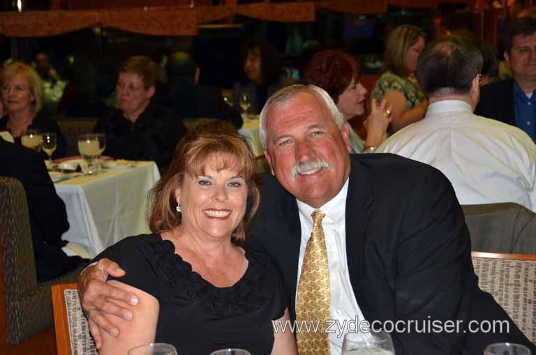 144: Carnival Magic, Mediterranean Cruise, Sea Day 1, Dinner, Elegant Night 1, Ken and Becky, 