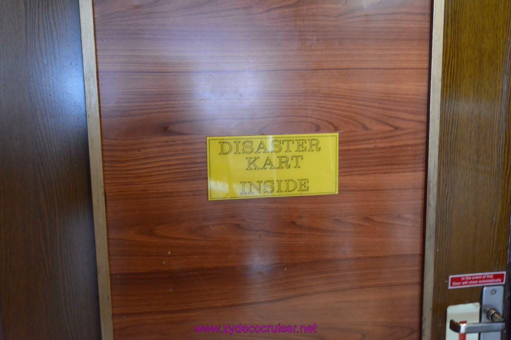 123: Carnival Miracle Alaska Cruise, Seattle, Embarkation, Disaster Kart Inside, 