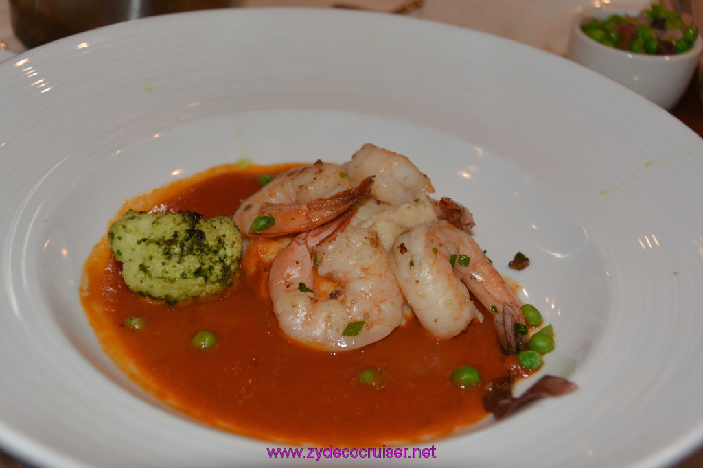 559: Carnival Miracle Alaska Cruise, Ketchikan, MDR Dinner, Grilled Jumbo Tiger Shrimps