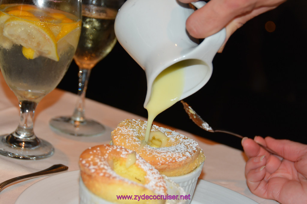 069: Carnival Miracle Alaska Cruise, Sea Day 2, MDR Dinner, Grand Marnier Soufflé (x2) 
