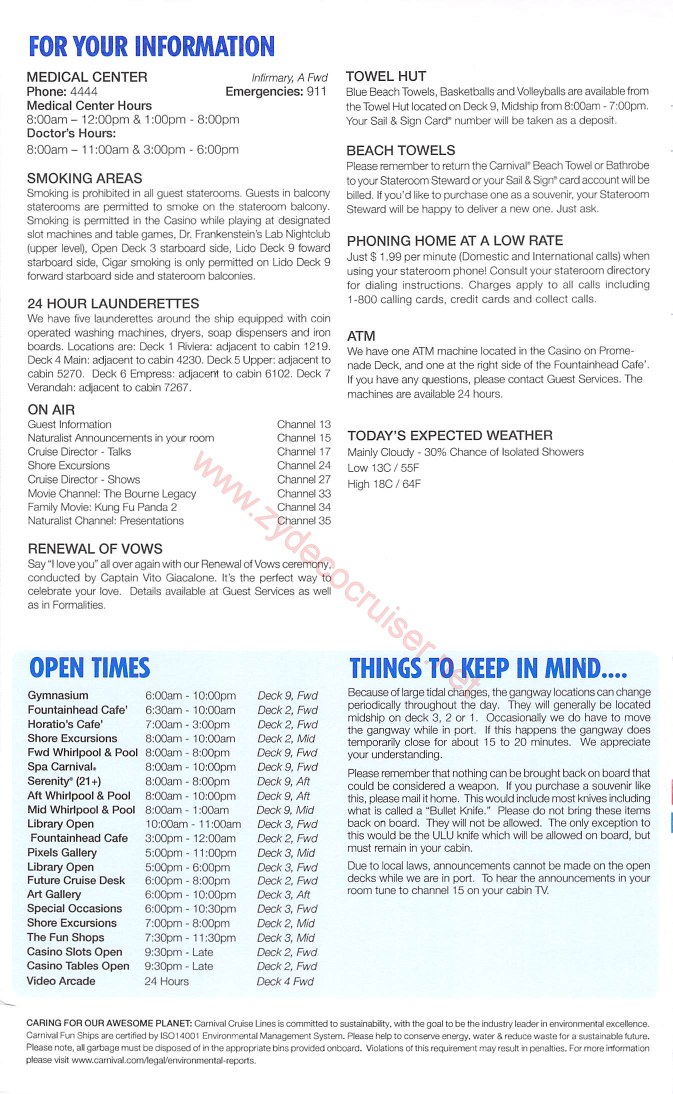 Carnival Miracle Alaska Cruise Fun Time, 8 day Glacier Bay, Day 7, Page 4