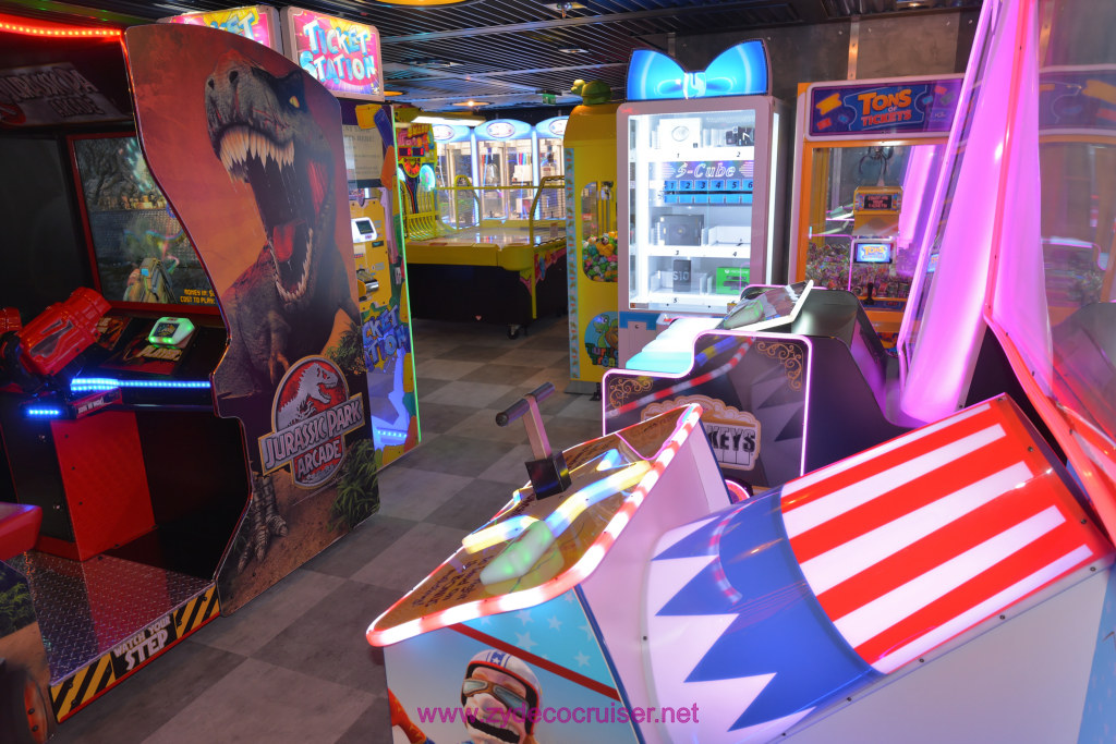 312: Carnival Panorama Naming Ceremony, Long Beach, The Warehouse Arcade