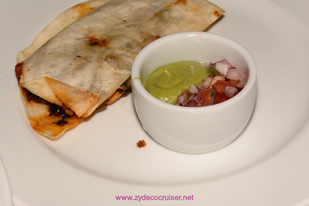 005: Carnival Panorama Inaugural Cruise MDR Menus and Food Porn, Smoked Chicken Quesadilla