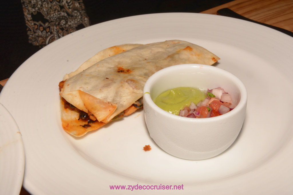 006: Carnival Panorama Inaugural Cruise MDR Menus and Food Porn, Smoked Chicken Quesadilla