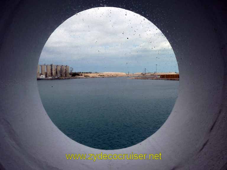 210: Carnival Sensation, Freeport, Bahamas, View from porthole