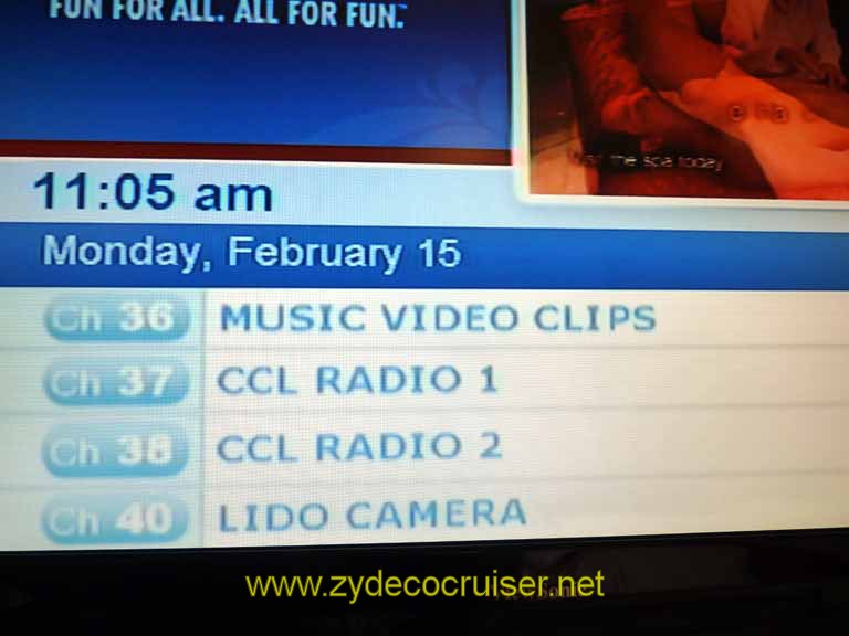 229: Carnival Sensation, Freeport, Bahamas, TV Channels 