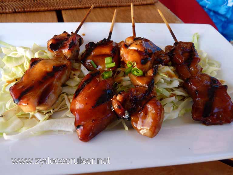 193: Outrigger Canoe Club, Honolulu, Teriyaki Chicken Skewers