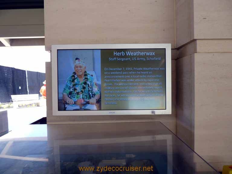 206: Carnival Spirit, Honolulu, Hawaii, Pearl Harbor VIP and Military Bases Tour, Herb Weatherwax