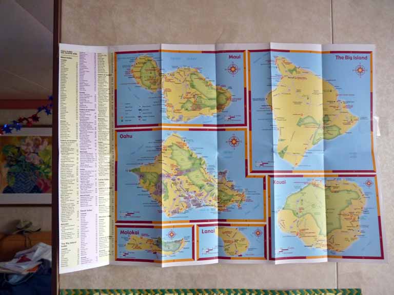 091: Carnival Spirit, Sea Day 4 - Getting Hawaii maps ready so we know where we are!