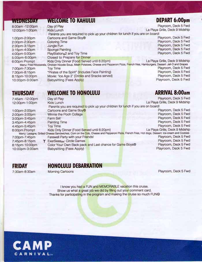Carnival Spirit, Camp Carnival Caper, 2-5 years, page 6