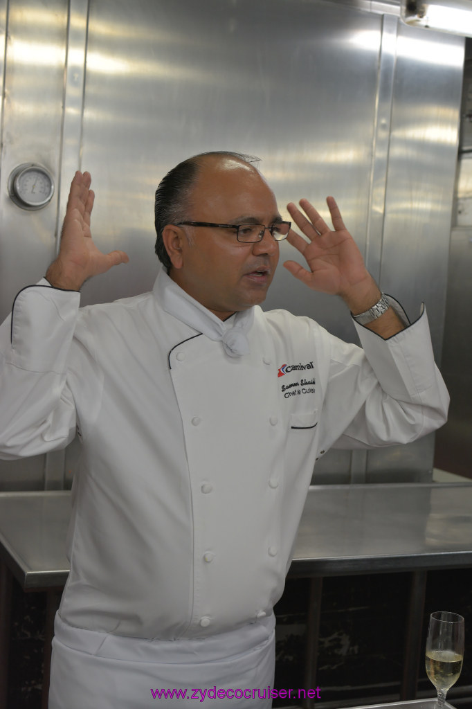 007: Carnival Sunshine, John Heald's Bloggers Cruise, BC7, Chef's Table, Galley Tour, Chef Sameer Shaikh