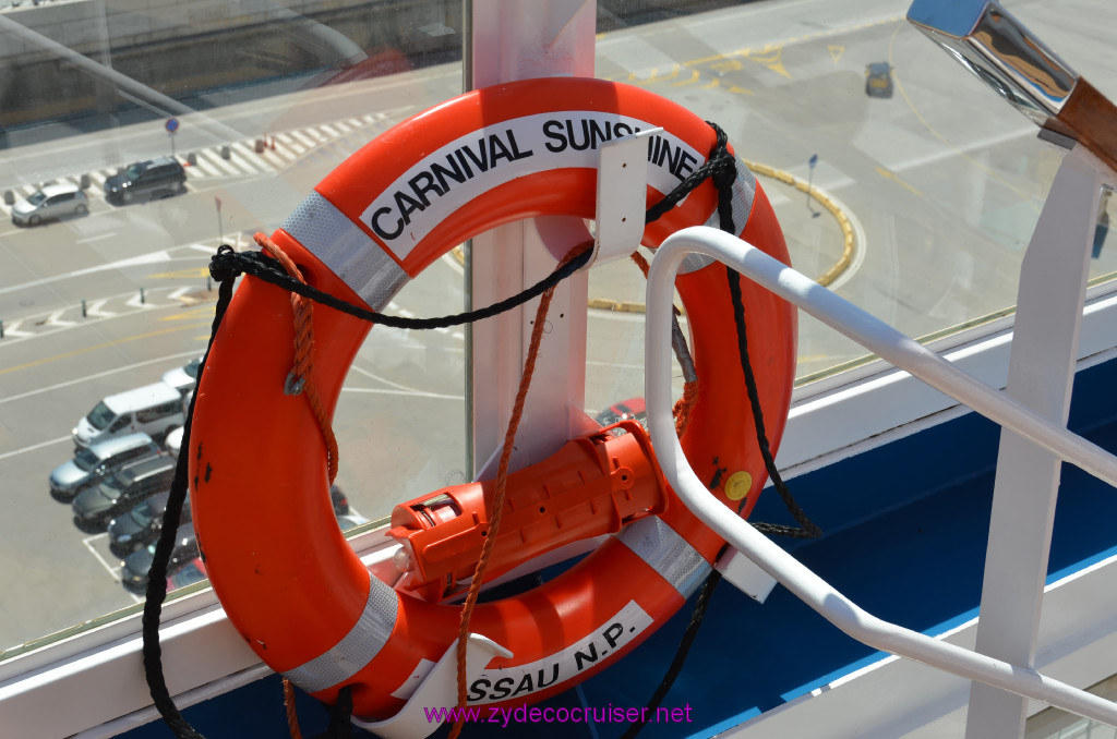 078: Carnival Sunshine Cruise, Barcelona, Embarkation, Life Ring, 