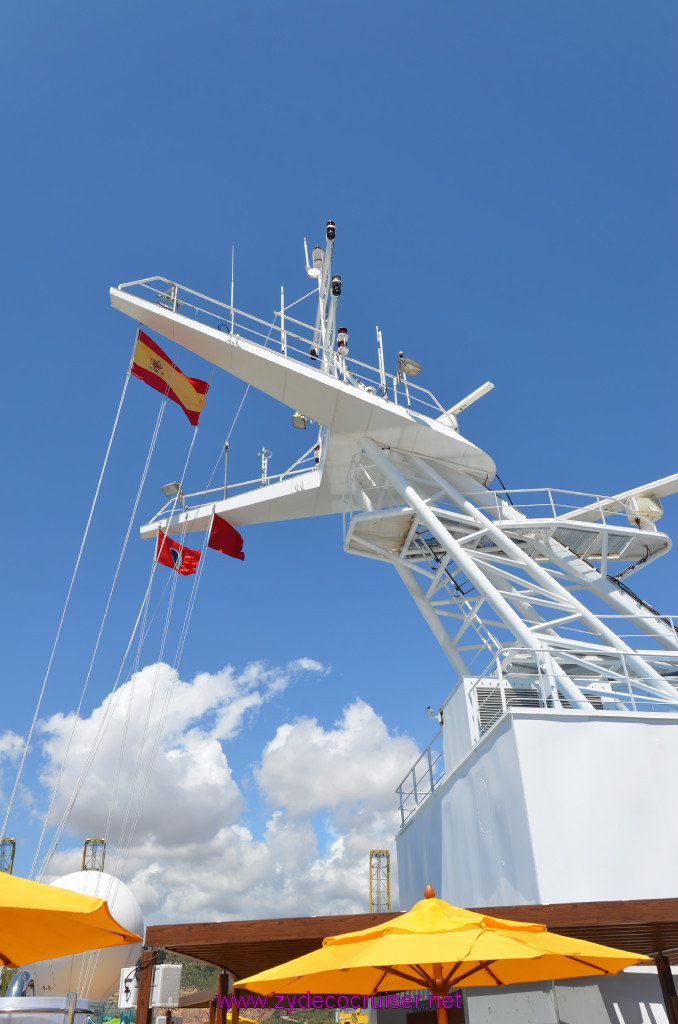 079: Carnival Sunshine Cruise, Barcelona, Embarkation, Foremast, 