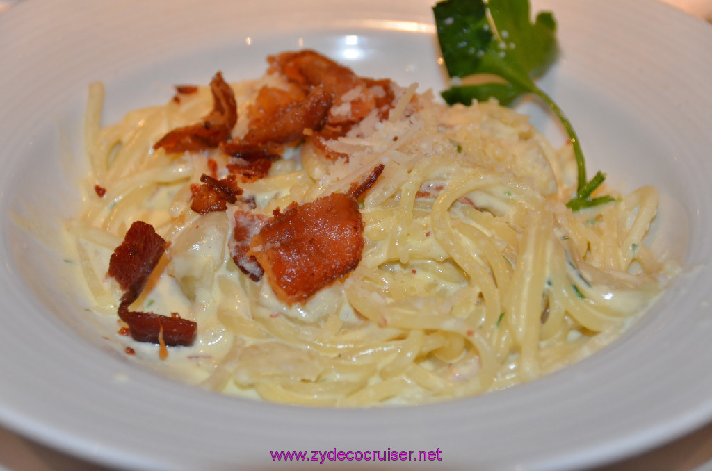 126: Carnival Sunshine Cruise, Marseilles, MDR Dinner, Spaghetti Carbonara as a starter, 